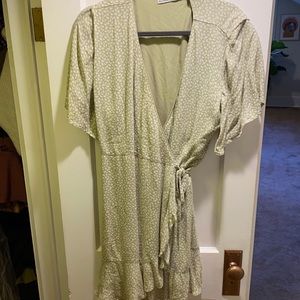 Abercrombie green wrap dress